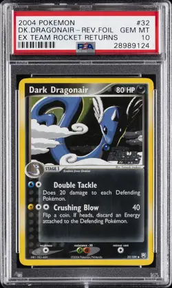 2004 POKEMON EX TEAM ROCKET RETURNS #32 DARK DRAGONAIR-REVERSE FOIL PSA 10 - Image 1