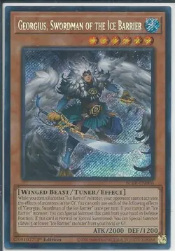 Yugioh! LP Georgius, Swordman of the Ice Barrier - BLTR-EN006 - Secret Rare - 1s - Image 1