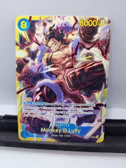 Monkey.D.Luffy OP11-118 ONE PIECE Tcg Secret Rare NO FOIL NM Blue - Image 1