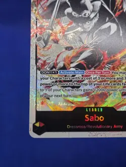 One Piece Ultra Deck: Three Brothers Sabo ST13-001 Parallel Alternate Art Leader - Image 5