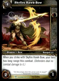 2007 Blizzard World of Warcraft Skyfire Hawk-Bow #290 - Image 1
