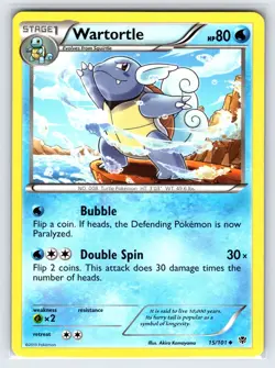 Wartortle 15/101 2013 B&W Plasma Blast Pokemon Card Nintendo Uncommon - Nm/Vlp - Image 1