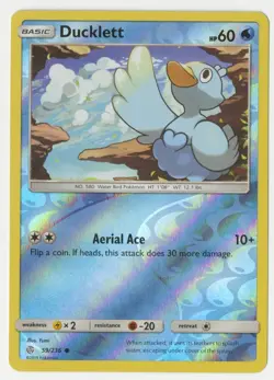 Pokemon - Ducklett (Sun & Moon: Cosmic Eclipse reverse holo card - 59/236) - Image 1