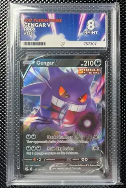 Pokemon TCG Gengar v Fusion Strike Holo Card 156/264 Swsh08 - Ace 8 NM-MT - Image 1