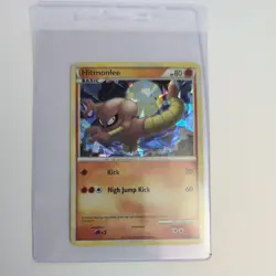 Hitmonlee HGSS25 Black Star Promo Cracked Ice Holo Pokemon Card - Image 1