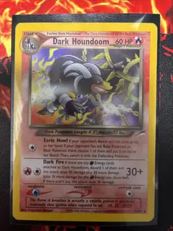 Pokemon Dark Houndoom Holo Rare Card 1995-2000 Neo Destiny 7/105 Mint Condition - Image 1