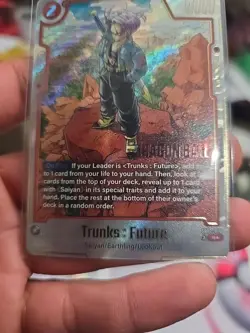 Trunks : Future SB02-010 Alternate Art Manga Booster 02 Dragon Ball Card English - Image 3