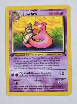SLOWBRO Fossil 1st Edition #43 Vintage Non Holo Pokemon Card NM/Better - Image 1