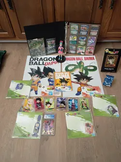 Lot DBZ Dragon Ball Z Score Card Binder Shenron SCR Foil Bulma Goku Prize Items - Image 1