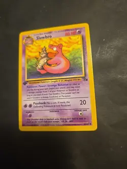 NM (1st edition) Pokemon SLOWBRO Card FOSSIL Set 43/62 First Ed Uncommon - Image 3