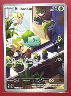 Pokemon Bulbasaur 143/142 Stellar Crown Holo Card Full Art - Image 1