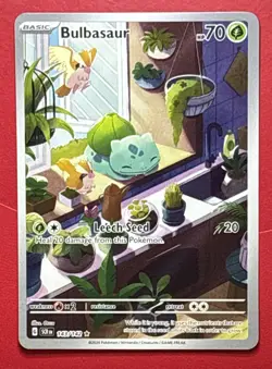Pokemon Bulbasaur 143/142 Stellar Crown Holo Card Full Art - Image 2