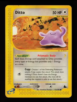 Ditto 51/144 Common Skyridge Non Holo Pokemon Card - Image 1