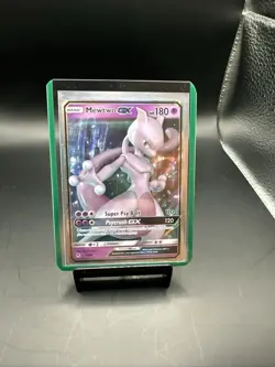 Pokemon Mewtwo GX Holo Ultra Rare TCG Card Hidden Fates 31/68 Full Art - Image 2