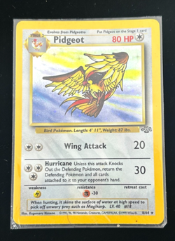 Vintage Rare 1999 Pidgeot Pokemon Trading Card Holo Rare 8/64 - (N) #64J - Image 1