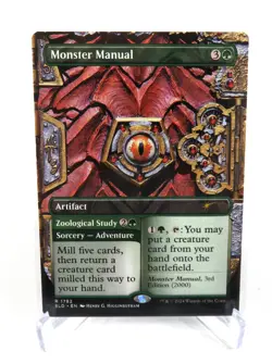 Monster Manual 1782 Borderless Non Foil D & D Secret Lair MTG NM / M - Image 1