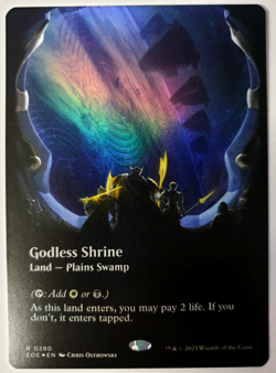Godless Shrine - FOIL Brderless Rare - MTG Edge of Eternities - 0280 NM - Image 1
