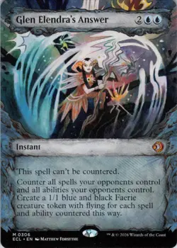 MTG Glen Elendra's Answer (Showcase) (306) | NM | Lorwyn Eclipsed {ECL} - Image 1