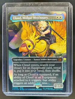 2025 Magic The Gathering Final Fantasy Cloud Midgar Mercenary Chocobo Foil #0564 - Image 1