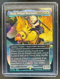 2025 Magic The Gathering Final Fantasy Cloud Midgar Mercenary Chocobo Foil #0564 - Image 1
