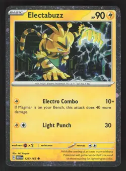 Electabuzz 125/165 Cosmos Pokemon TCG 151 Promo NM - Image 1