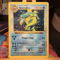 Gyarados 6/102 SHADOWLESS Base Set Holo Rare Unlimited WOTC Pokemon TCG NM/LP - Image 1