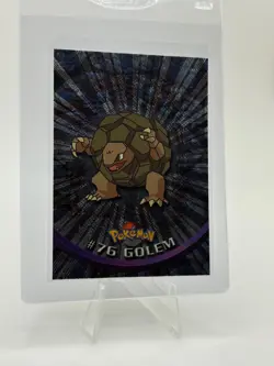 1999 Topps Pokemon TV #76 Golem Silver Foil Black Logo (Rays 2nd Print) LP - Image 1