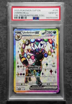 2025 POKEMON UMBREON EX #176 SVP EN-SV BLACK STAR PRISMATIC PROMO PSA 10 !! - Image 1
