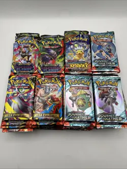 Opened Pokemon Pack Lot of 110+ Phantasmal Flames Mega Evolution Journey Surging - Image 3