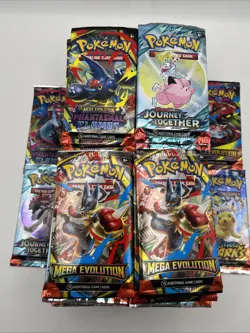 Opened Pokemon Pack Lot of 110+ Phantasmal Flames Mega Evolution Journey Surging - Image 4