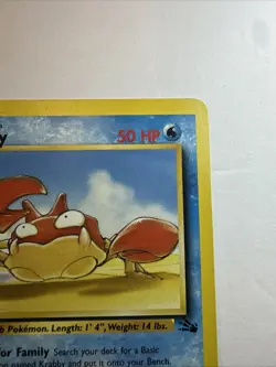 Pokemon TCG - KRABBY - 51/62 - UNLIMITED - FOSSIL 1999 - VINTAGE - WOTC - LP/NM - Image 2