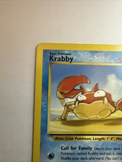Pokemon TCG - KRABBY - 51/62 - UNLIMITED - FOSSIL 1999 - VINTAGE - WOTC - LP/NM - Image 3