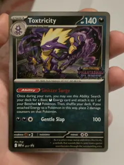 Pokemon Toxtricity 017 Phantasmal Flames Prerelease Stamped Staff Promo Holo - Image 1