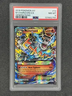 2016 Pokemon XY M Charizard EX Generations #12 NM-MT PSA 8 - Image 1