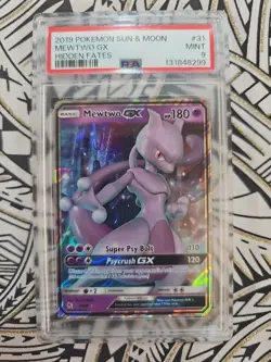 Pokemon Sun & Moon Battle Academy Mewtwo GX #31 PSA 9 MINT (299) - Image 1