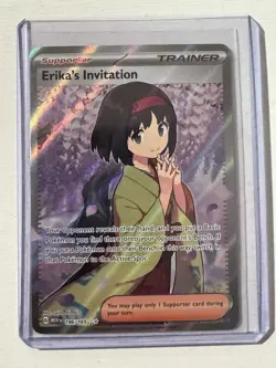 Pokemon TCG Scarlet & Violet Trainer Supporter Erika's Invitation 196/165 - Image 1