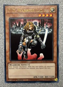 D.D. Warrior Lady MAGO-EN110 Maximum Gold Rare 1st Edition VLP - Image 1