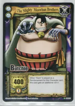 One Piece Quest Begins CCG The Mighty Meowban Brothers CH022 Bandai Butchie - Image 1