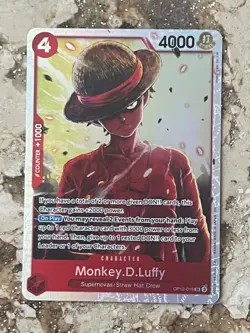 Monkey.D.Luffy OP12-015 Super Rare Legacy of the Master Foil NM - Image 3