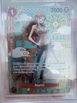 BGS 9.5 GEM MINT Nami Alt Art SP OP01-016 OP05 Awakening of the New Era - Image 3