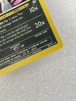 SNEASEL - 25/111 Neo Genesis 2000 - Regular Rare - Pokemon TCG Card - Image 3