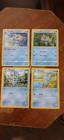 Pokemon Lot Of 4 Different Froakie Cards See Pictures & Descreption - Image 1
