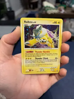 Pokemon TCG 2007 Raikou Holo Rare Card Secret Wonders 16/132, Semi Swirl - Image 2
