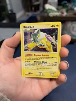 Pokemon TCG 2007 Raikou Holo Rare Card Secret Wonders 16/132, Semi Swirl - Image 3