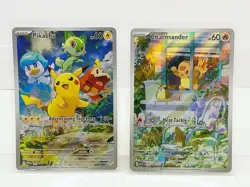 Pokemon Center Stamp Promo Pikachu 027 & Thundurus 209, and Charmander 044 Card - Image 2