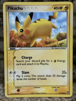 Pokemon EX Power Keepers Common Card - Pikachu 57/108 - Image 1