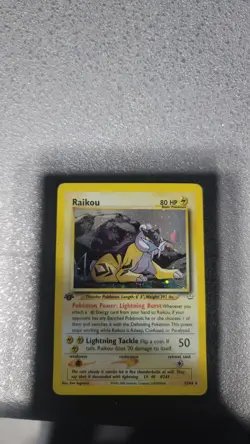 Pokemon Raikou Neo Revelation 1st Edition Holo Card 13/64 - Image 2
