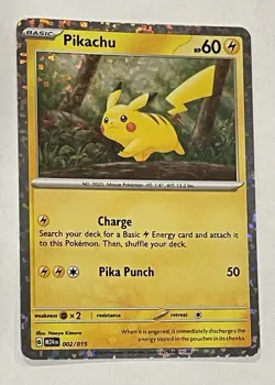 Pikachu - 002/015 - M24en - McDonalds Pokemon Promo Holo Card - Image 1