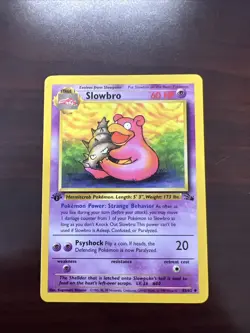Slowbro 43/62 Uncommon Fossil 1st Edition Non Holo Pokemon Card NM-MT - Image 1