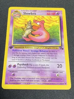 SLOWBRO - 43/62 - 1st Edition Fossil - Uncommon - Pokemon Card - NM/MINT - Image 1
